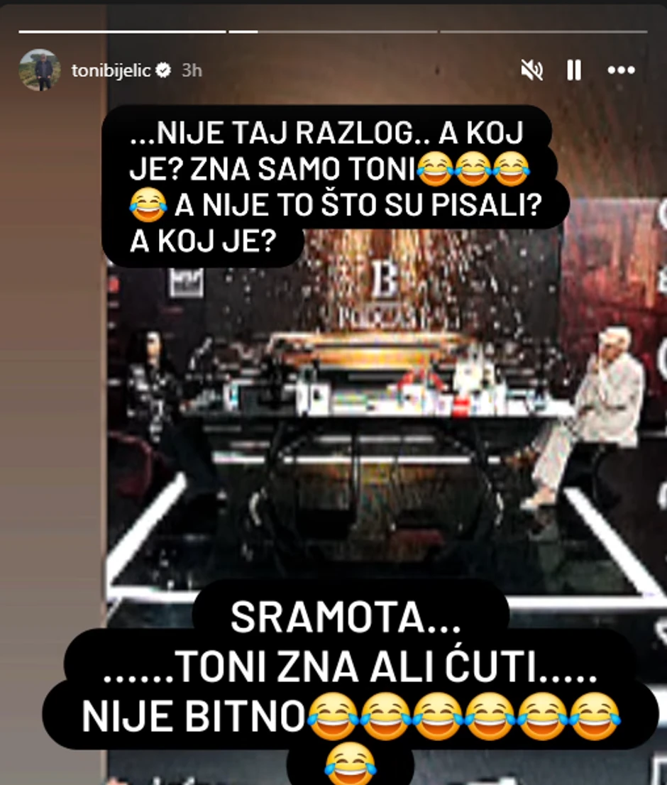 Objava Tonija Bijelića