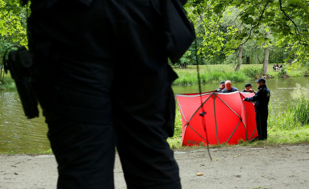 Miejsce utonięcia w Parku Miejskim w Kaliszu przy rzece Prośnie