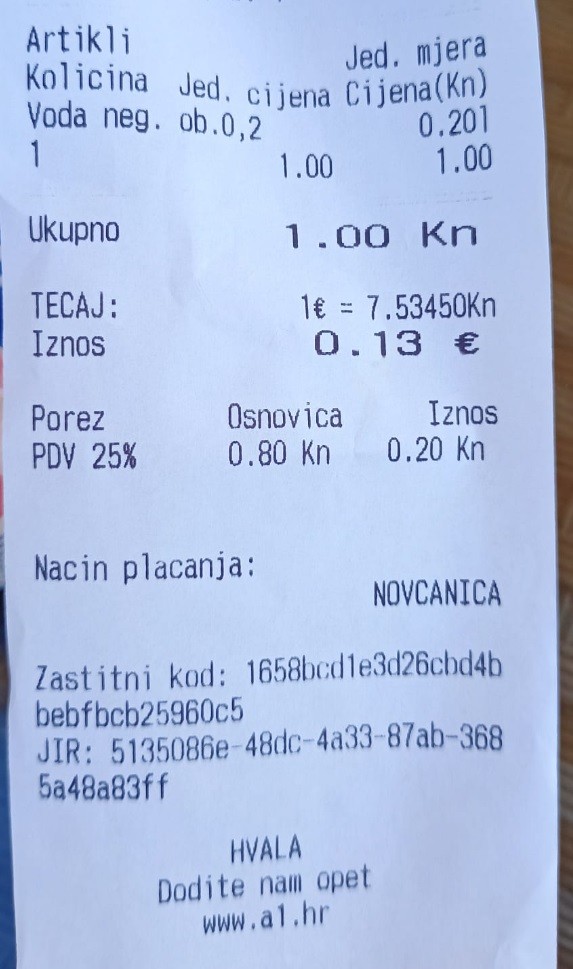 Účet za vodu v Chorvátsku zaujal aj samotných domácich.