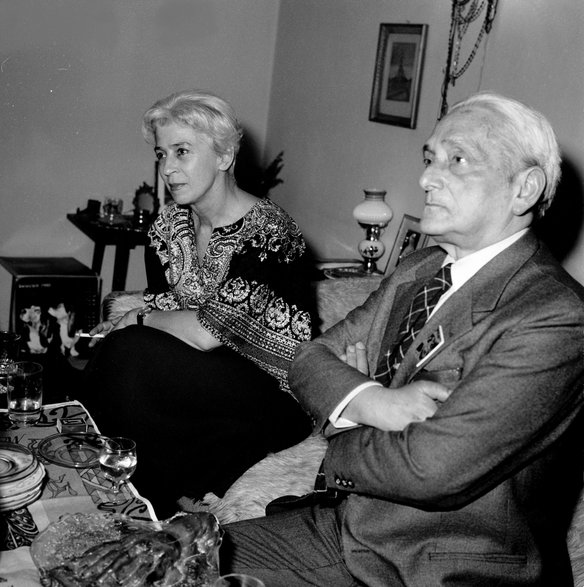 Halina Mikołajska i Marian Brandys