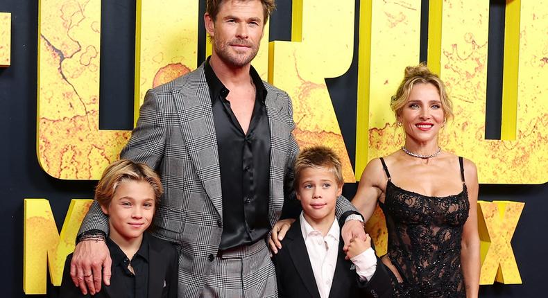 Chris Hemsworth, Elsa Pataky, and their sons at the Sydney premiere of Furiosa: A Mad Max Saga.Don Arnold/WireImage