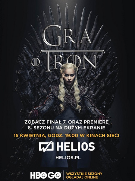 8. sezon Gry o Tron. 1 odcinek za darmo w kinie Helios - Noizz