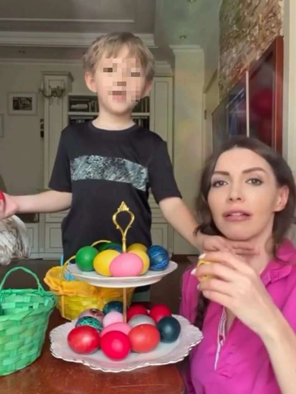 Jelena Simić sa sinom