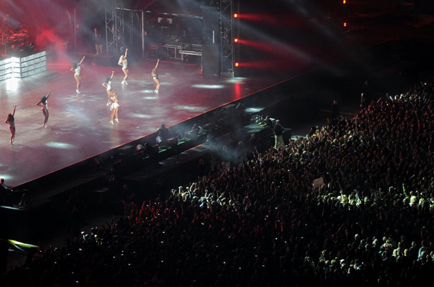 Amerykańska gwiazda muzyki R&B Beyonce podczas koncertu na Stadionie Narodowym w ramach Orange Warsaw Festival 2013.