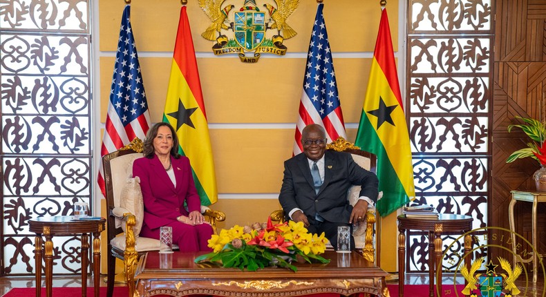 Kamala Harris with Nana Addo