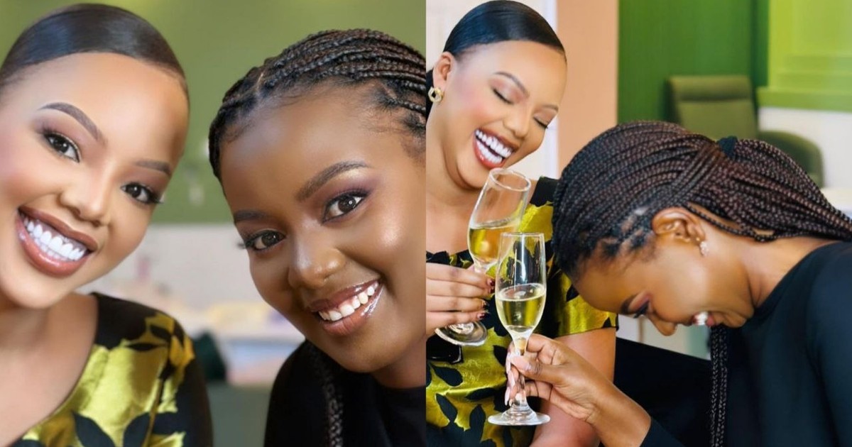 ExMiss Rwanda Jolly Mutesi hangs out with Mbidde's wife Phiona