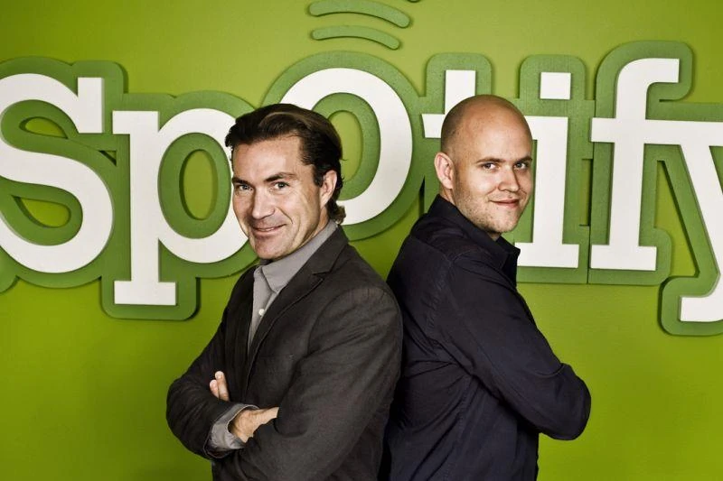 Daniel Ek i Martin Lorenzton