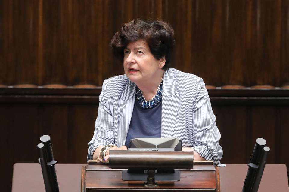 Joanna Senyszyn podczas obrad Sejmu, 21 lipca 2023 r.