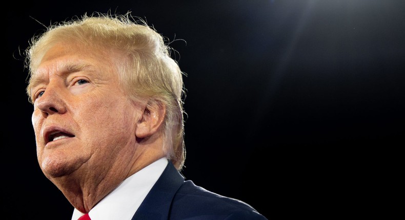 Former President Donald Trump speaks at CPAC on August 6, 2022 in Dallas, Texas.