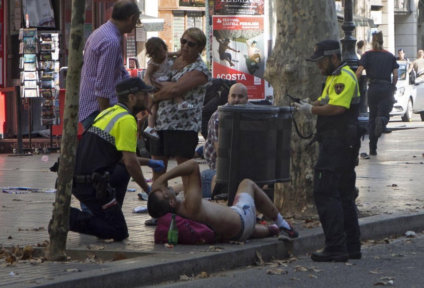 A van crashes into pedestrians in Barcelona