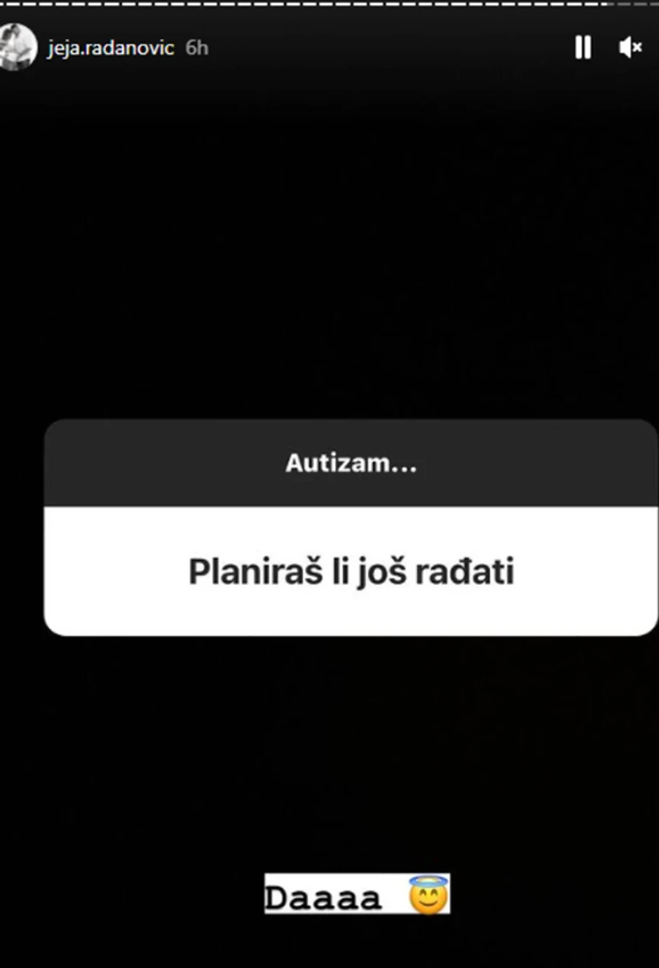 Jelena Radanović, objava