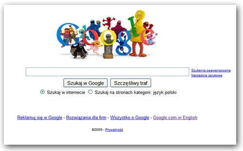 Obchody czterdziestych urodzin Ulicy Sezamkowej na Google