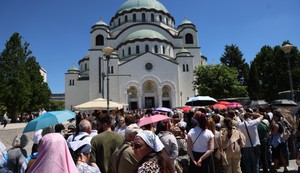 Hram Svetog Save zbog pojasa Presvete Bogorodice