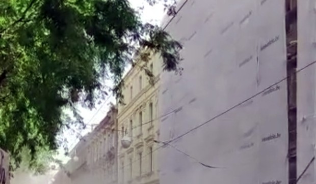 urušila se fasada zgrade u Jurišićevoj ulici u Zagrebu