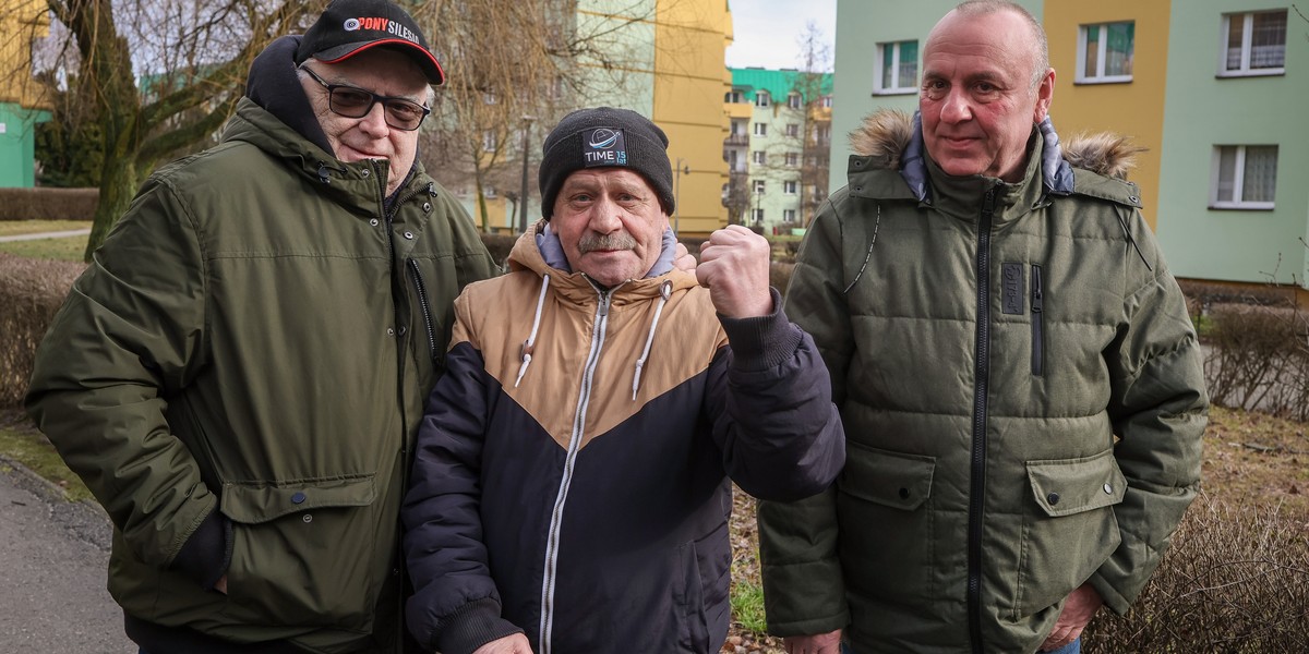 Lokatorzy Siemianowickiej Spółdzielni Mieszkaniowej:  Eugeniusz Chudak (66l. ), Andrzej Burzyk (60l. ) oraz Bogusław Roger (60l.).