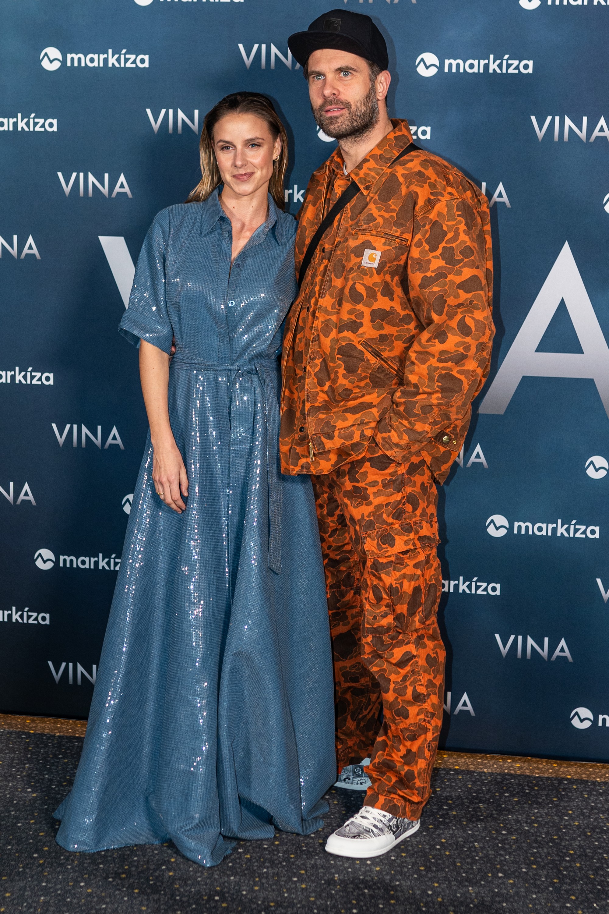 Nela Pocisková a Ján Dobrík na premiére seriálu Vina.