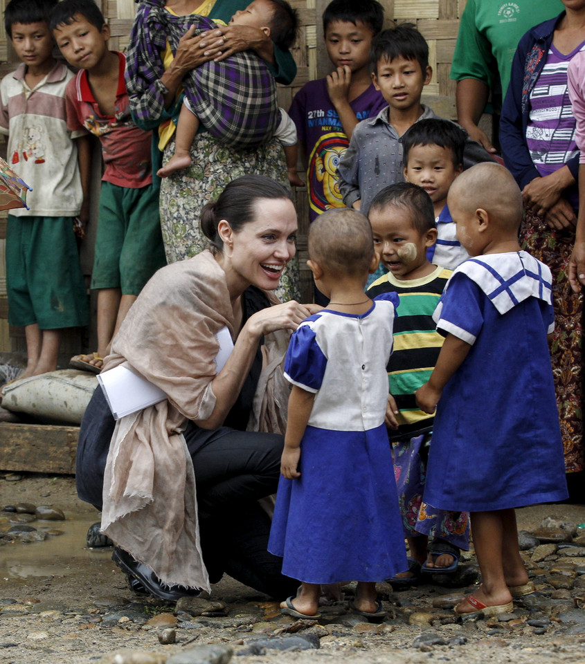 Angelina Jolie obozie dla uchodźców w Birmie