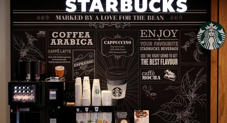 A Starbucks coffee shop is seen at the Drahi-X Novation Center, dedicated to entrepreneurship and innovation, at the Ecole Polytechnique at the Saclay Paris-Sud University in Orsay, France, April 19, 2016. 