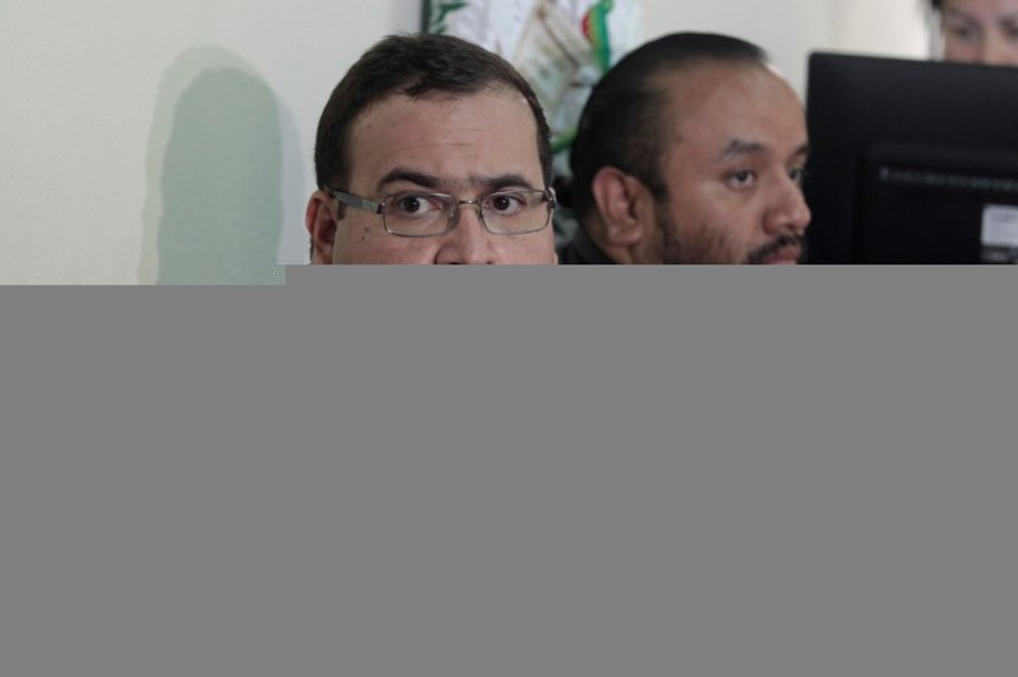 Javier Duarte, former governor of Mexico's Veracruz state, in court for extradition proceedings in Guatemala City, Guatemala, April 19, 2017.