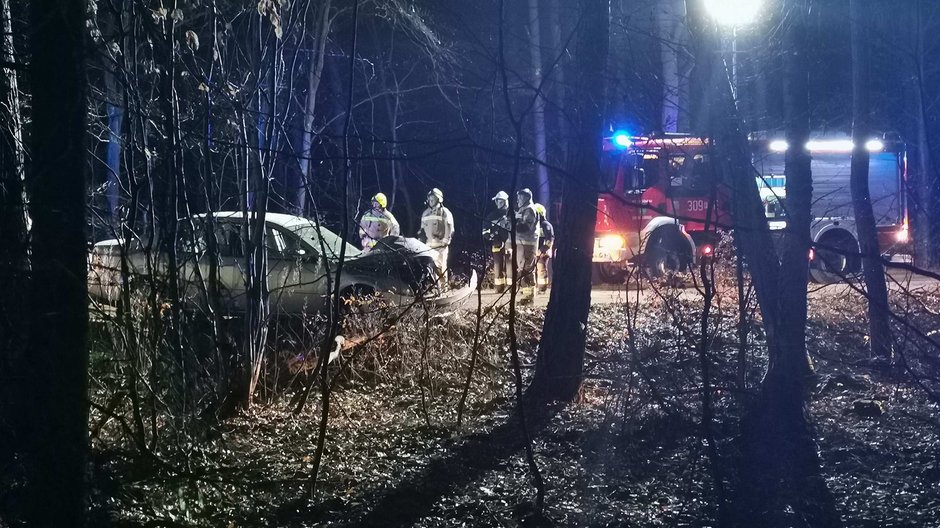 Kierowca forda uderzył w drzewo