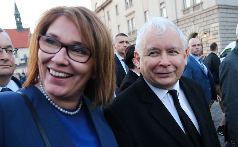 Beata Mazurek i Jarosław Kaczyński