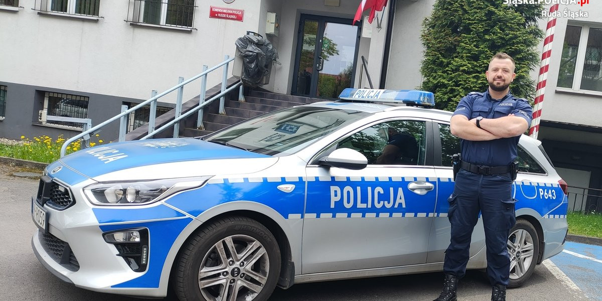 Sierżant Roland Mitkowski, policjant z Rudy Śląskiej znów złapał poszukiwanego bandytę i znów na wolnym.
