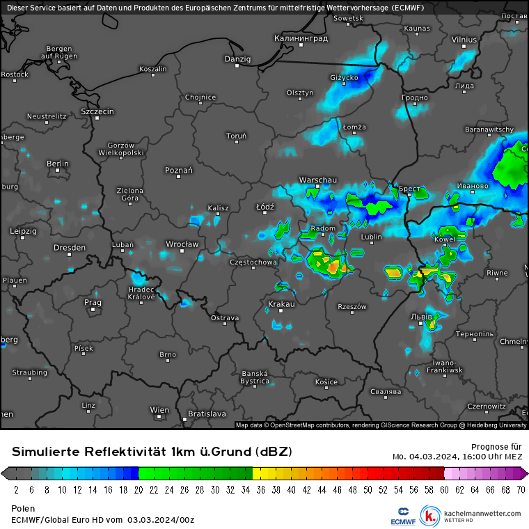 Najwięcej opadów zapowiadamy w województwach wschodnich