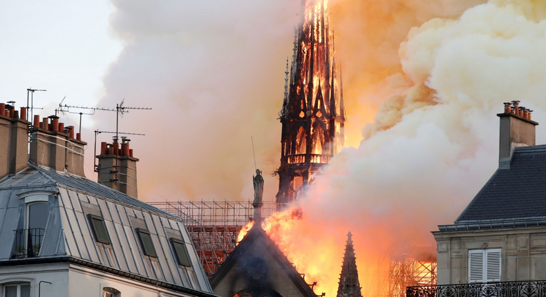 Notre Dame Cathedral caught fire in Paris, France on April 15, 2019. 04 15T181602Z_977244399_RC19CF540000_RTRMADP_3_FRANCE NOTREDAME