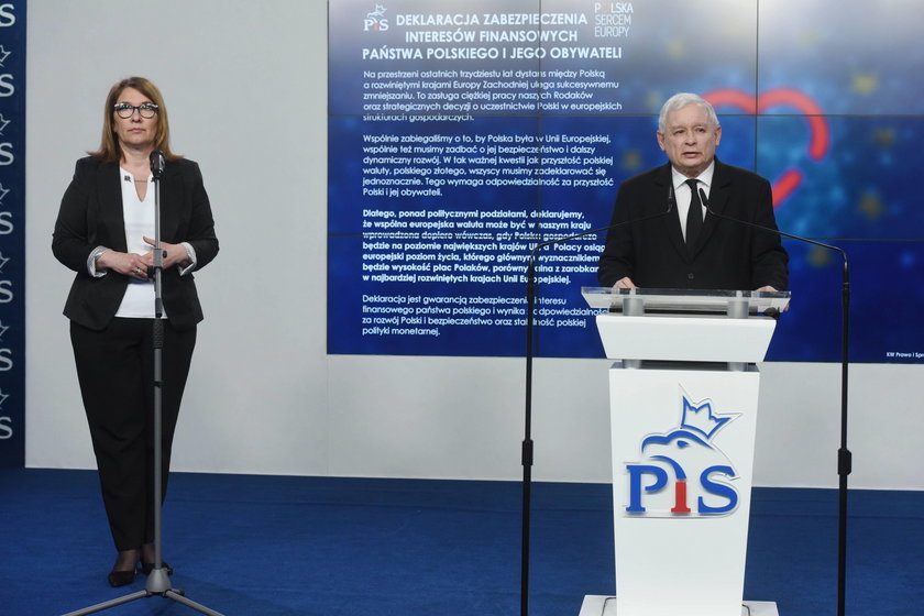 Beata Mazurek i Jarosław Kaczyński