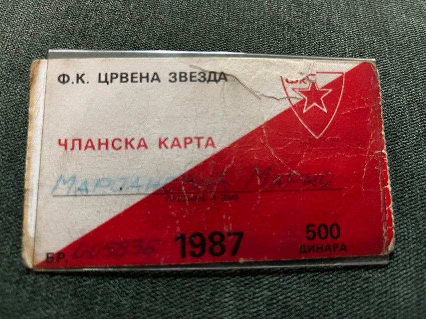 Marko Marjanović, članska karta kluba navijača