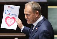 Donald Tusk przedstawia w Sejmie program działania oraz skład jego nowego gabinetu. Warszawa, 12.12.2023 r.