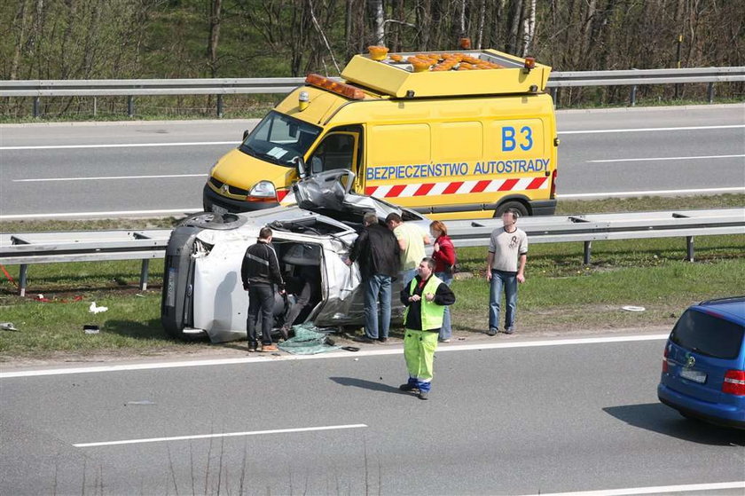 wypadek, autostrada a4, katowice