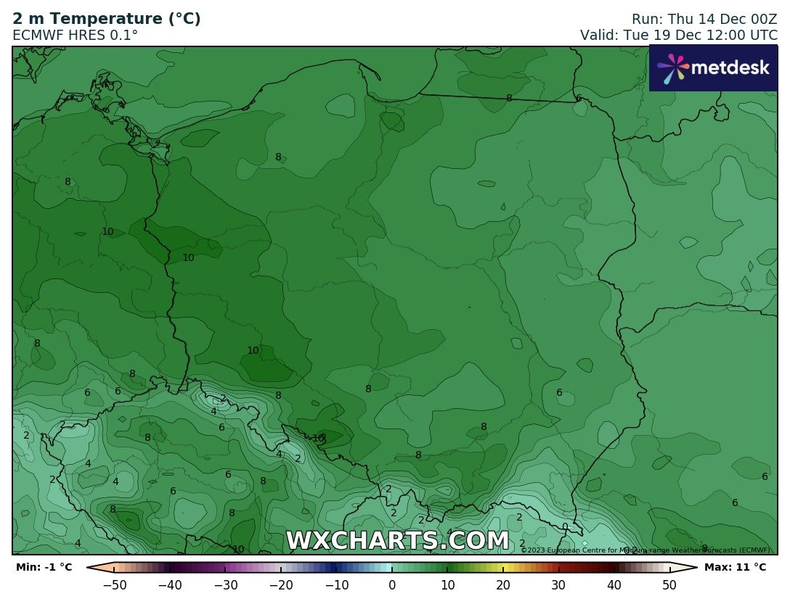 Na początku przyszłego tygodnia słupki rtęci prawdopodobnie przekroczą 10 st. C