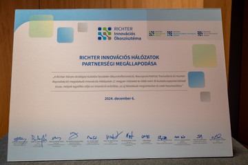 Richter Innovációs Ökoszisztéma tanúsítvány