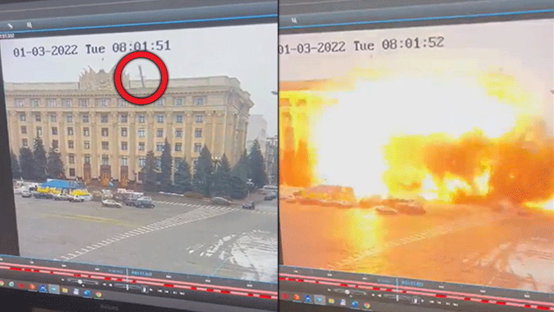 Wojna Rosja — Ukraina. Atak rakietowy na Charków. Wstrząsające nagranie (fot. Maria Avdeeva/twitter) 