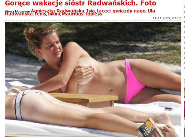 Radwańska: To nie był topless