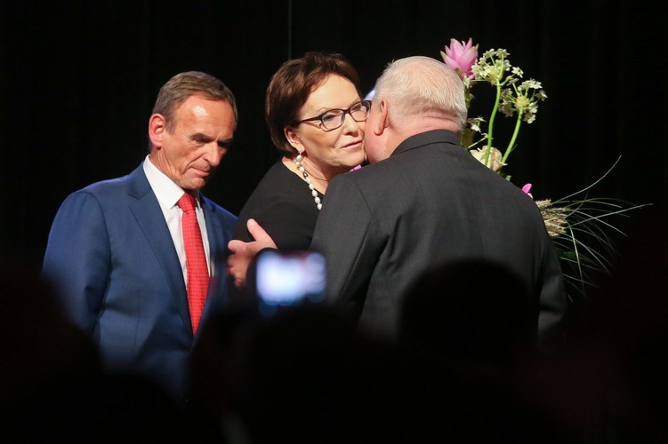 Ewa Kopacz i Mieczysław Wachowski na urodzinach Lecha Wałęsy