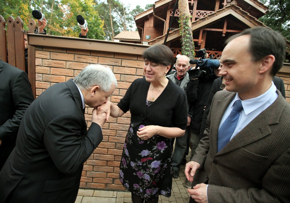 Jarosław Kaczyński w Józefowie koło Warszawy