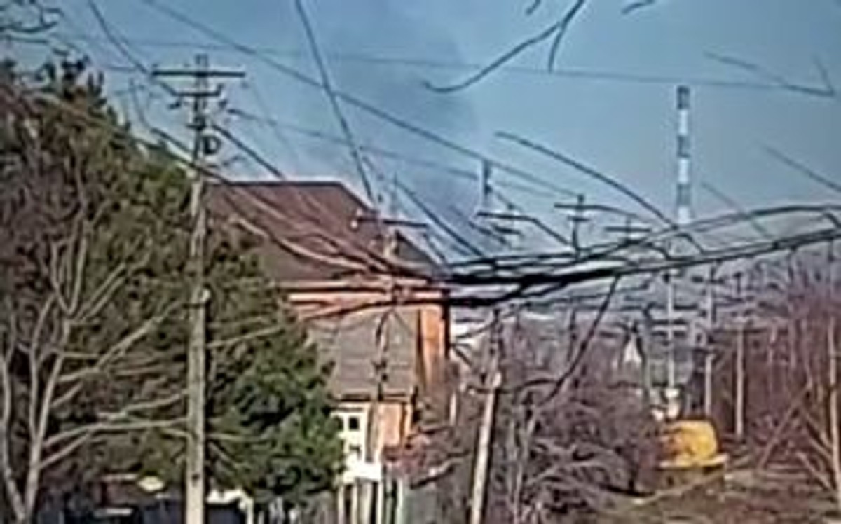 Kadr z nagrania umieszczonego w serwisie Telegram przez Petro Andriuszczenkę