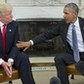 US President Barack Obama welcomes President-elect Donald Trump