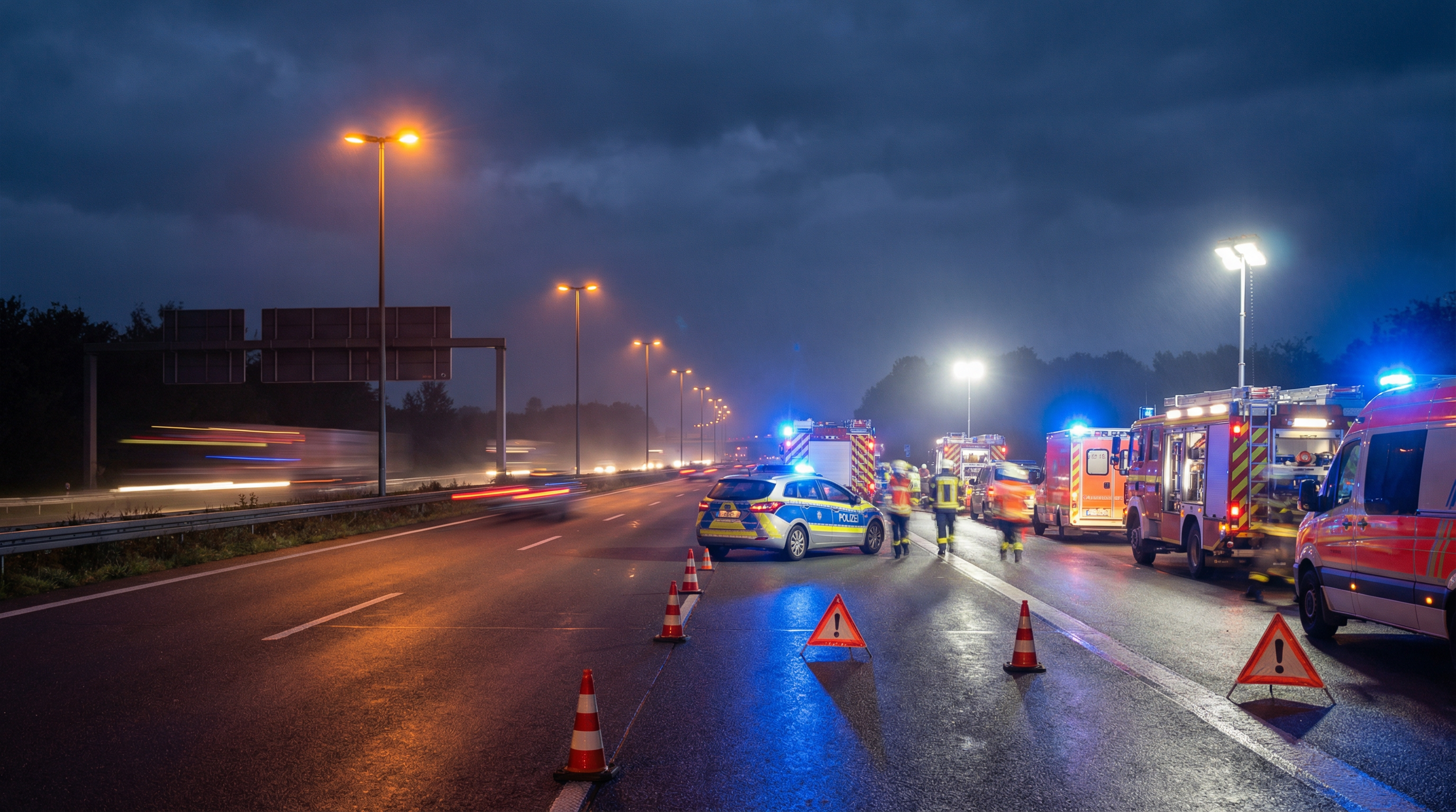 61-Jähriger auf A2 von Lkw überrollt und getötet - Fahrer flüchtet weiter