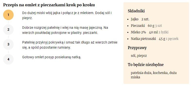 Przepis na omlet z pieczarkami - FajneGotowanie.pl