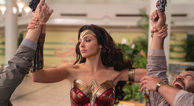 Gal Gadot as Wonder Woman in Wonder Woman 1984.
