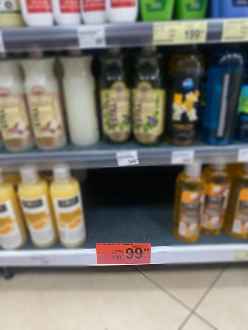 U nekim supermarketima nema šampona od koprive od 1L