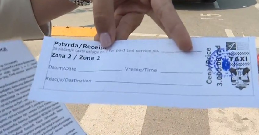 Taksi vaučer sa fiksnom cenom vožnje od aerodroma do različitih delova grada