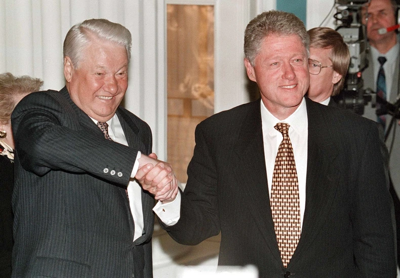 Boris Jeljcin i Bil Klinton u Moskvi 1999.