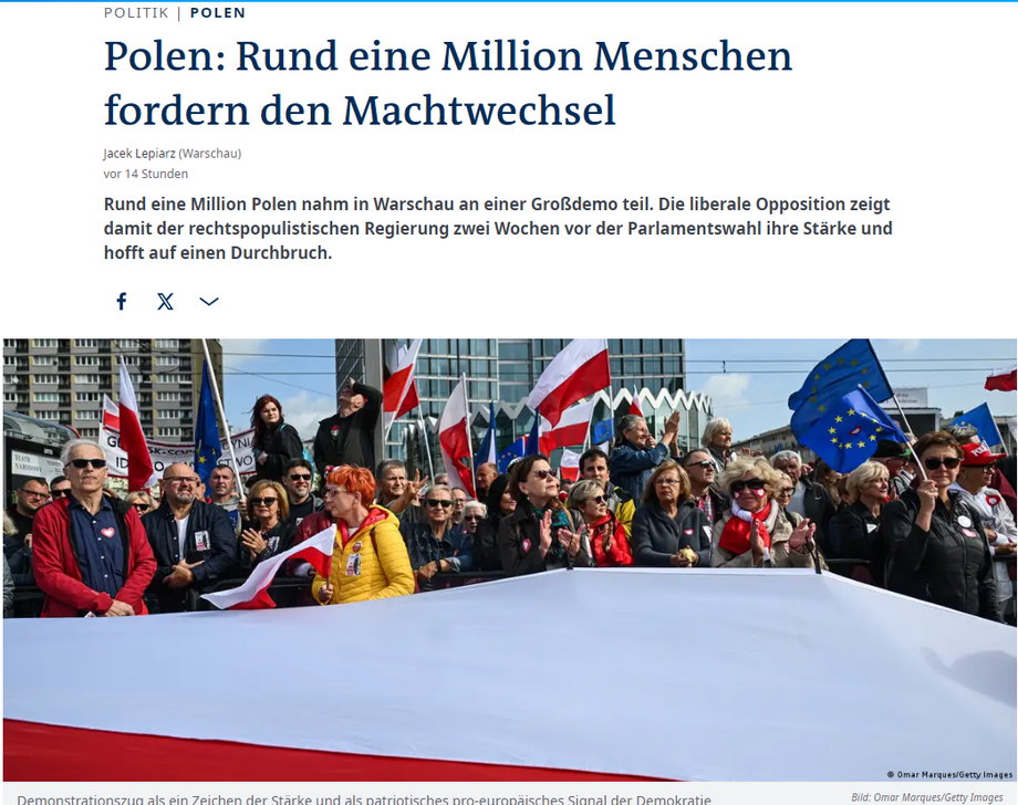 Deutsche Welle opisało przebieg niedzielnych manifestacji opozycji i partii rządzącej.