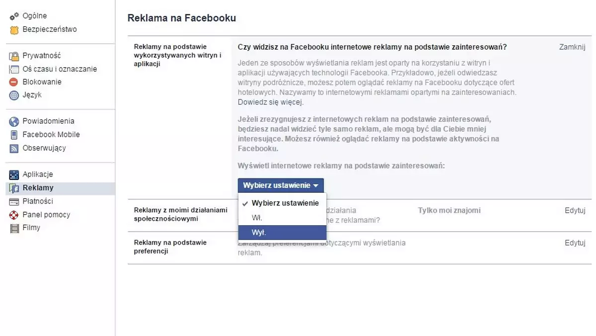 Jak wyłączyć spersonalizowane reklamy na facebooku?