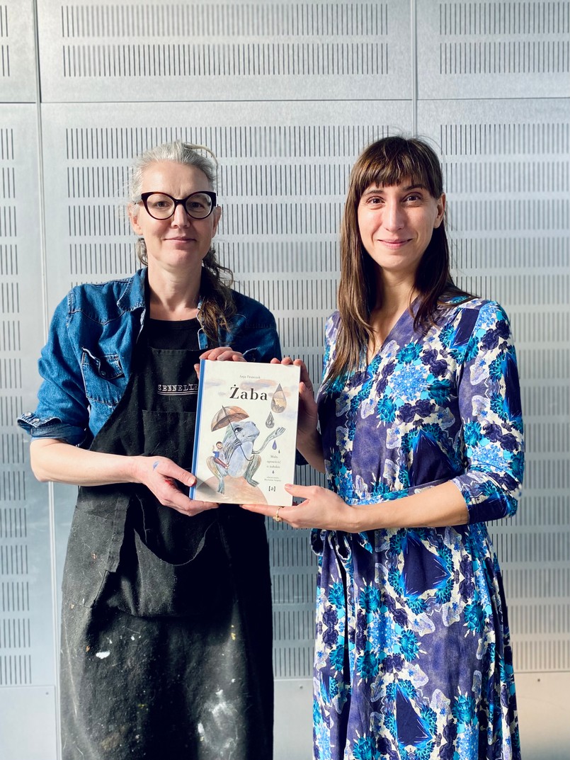 Anja Franczak i ilustratorka książki "Żaba. Mała opowieść o żałobie" Marianna Sztyma