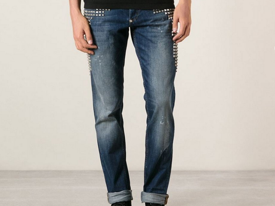 Studded jeans.